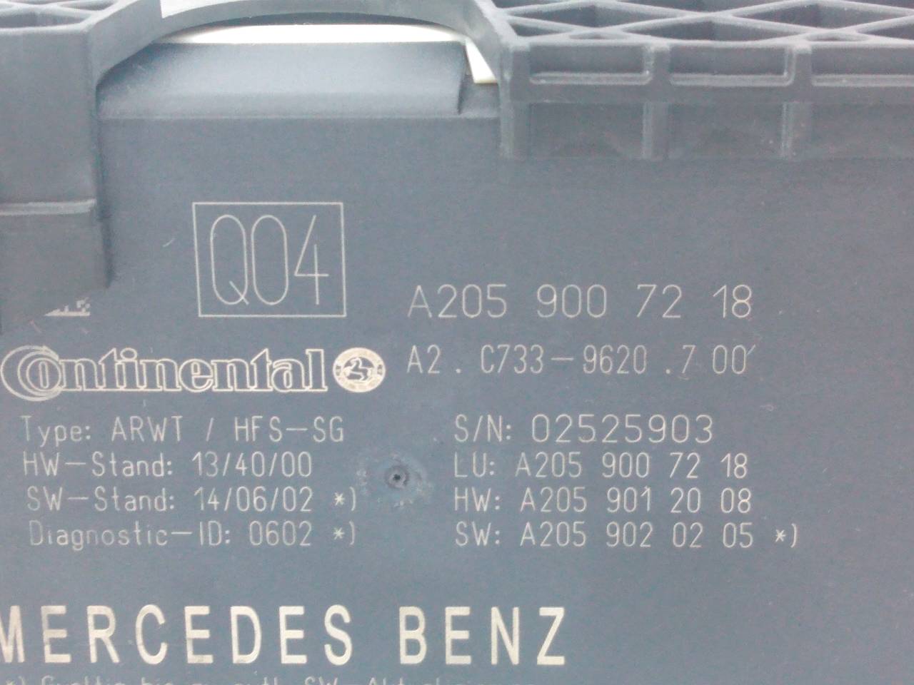 MERCEDES-BENZ GLC 253 (2015-2019) Other Control Units A2059007218, E1-A2-23-1 24342329
