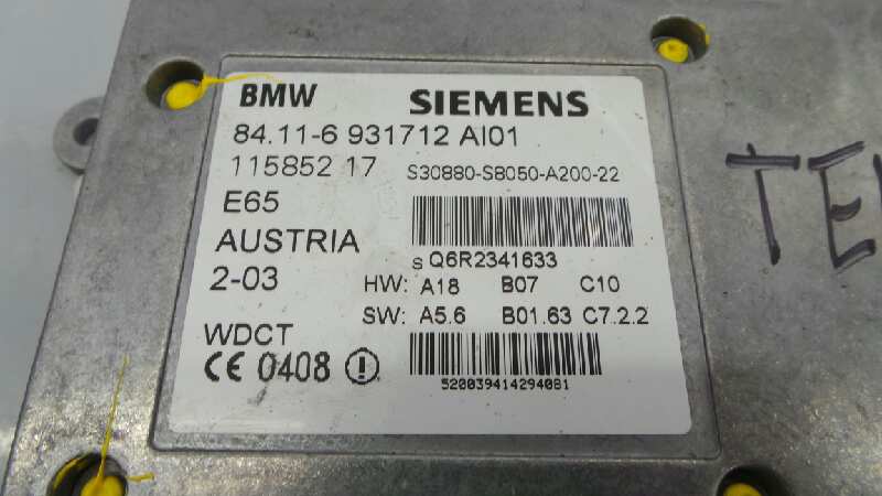 BMW 7 Series E65/E66 (2001-2008) Kiti valdymo blokai 84116931712, E3-A2-24-3 18408730