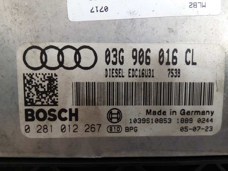 AUDI A4 B7/8E (2004-2008) Engine Control Unit ECU 03G906016CL, 0281012267, E1-B6-7-2 18393581