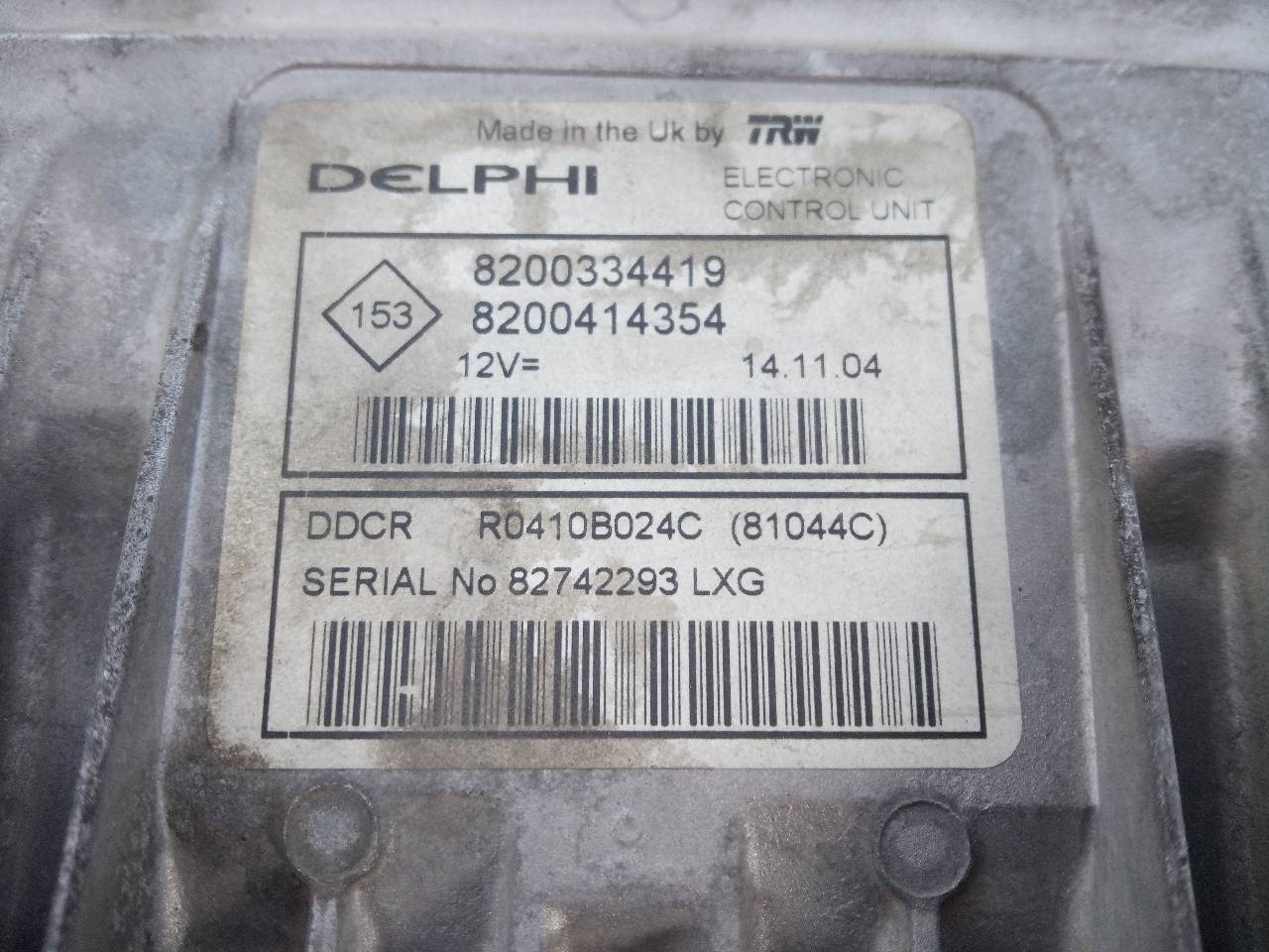 HYUNDAI Scenic 2 generation (2003-2010) Engine Control Unit ECU 8200334419,8200414354,E2-A1-39-7 20953911