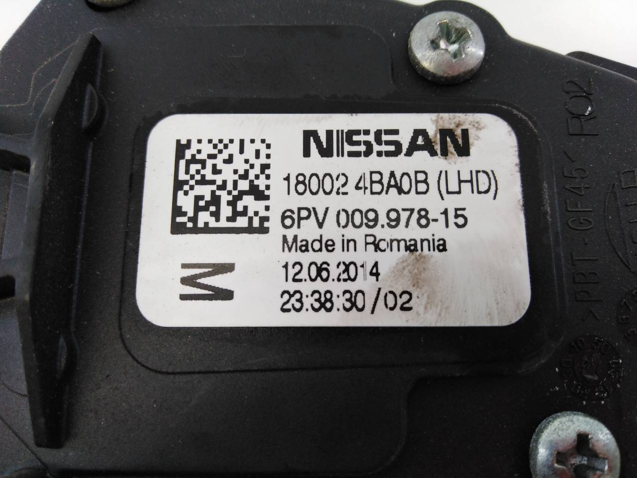 NISSAN Qashqai 2 generation (2013-2023) Throttle Pedal 180024BA0B, 6PV00997815, E3-B4-31-3 18700010