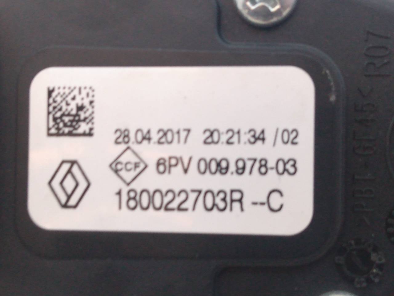 DACIA Sandero 2 generation (2013-2020) Педаль газа 180022703R, 6PV00997803, E1-A1-39-1 24034095