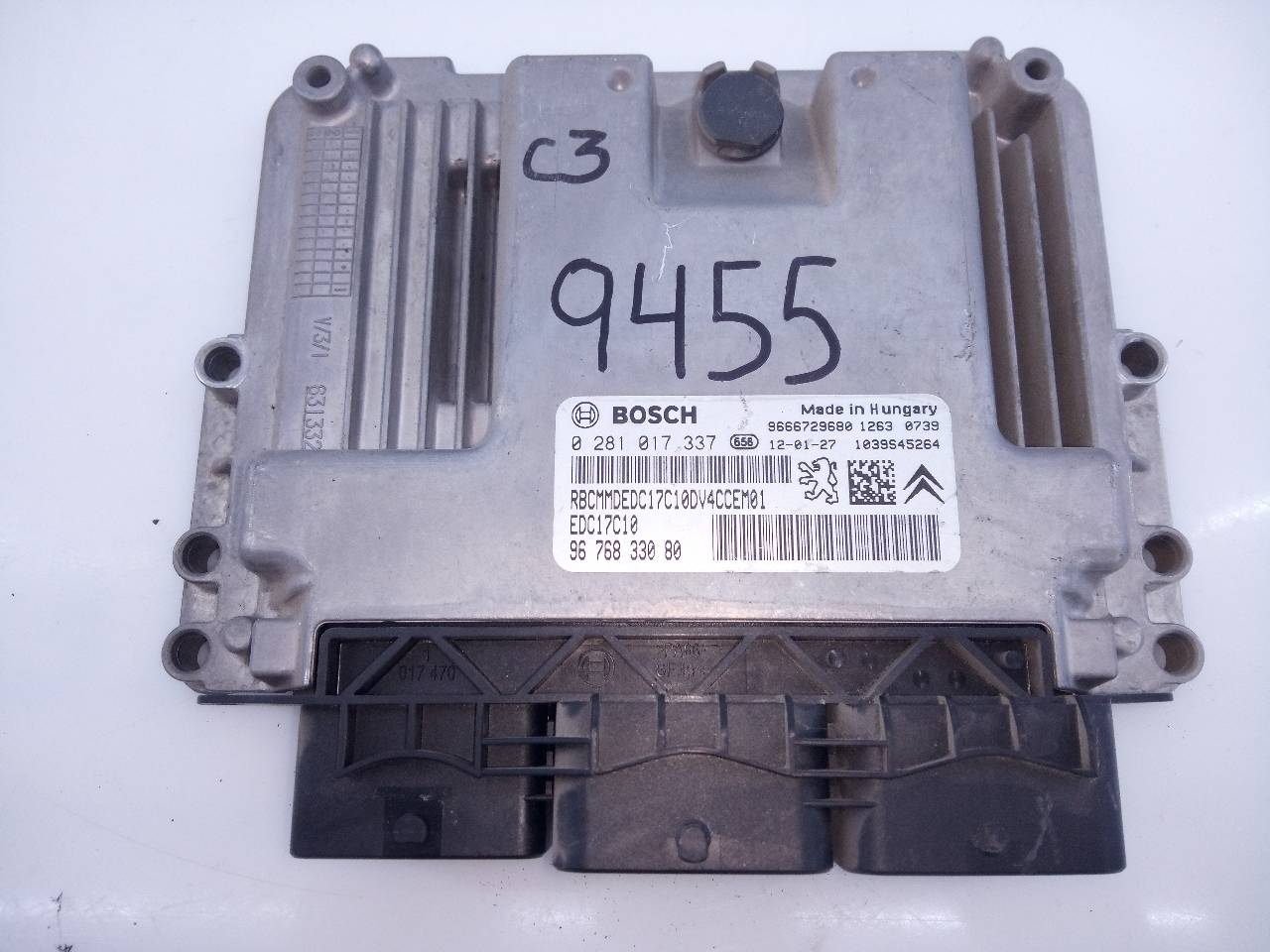 CITROËN C1 1 generation (2005-2016) Engine Control Unit ECU 9676833080,0281017337,E3-B2-44-3 20957194