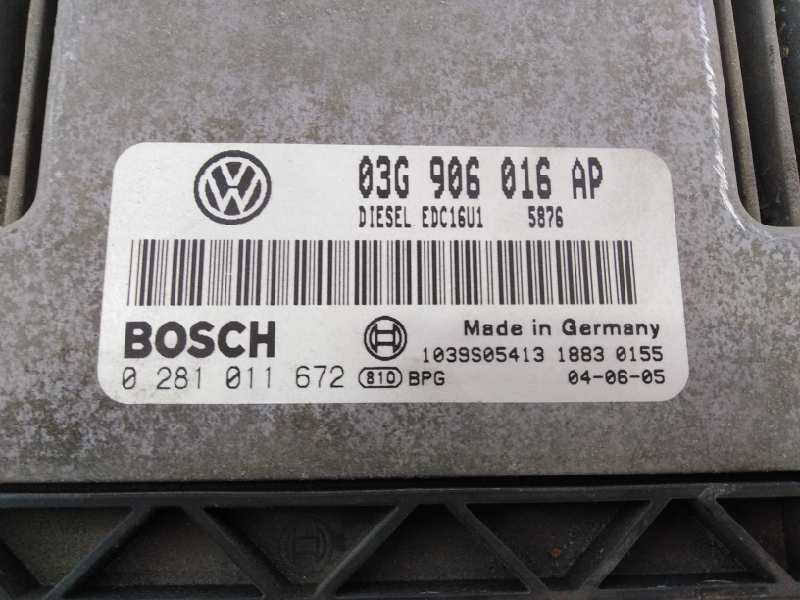 VOLKSWAGEN Golf 5 generation (2003-2009) Engine Control Unit ECU 03G906016AP, 0281011672, E2-A1-33-5 18645906