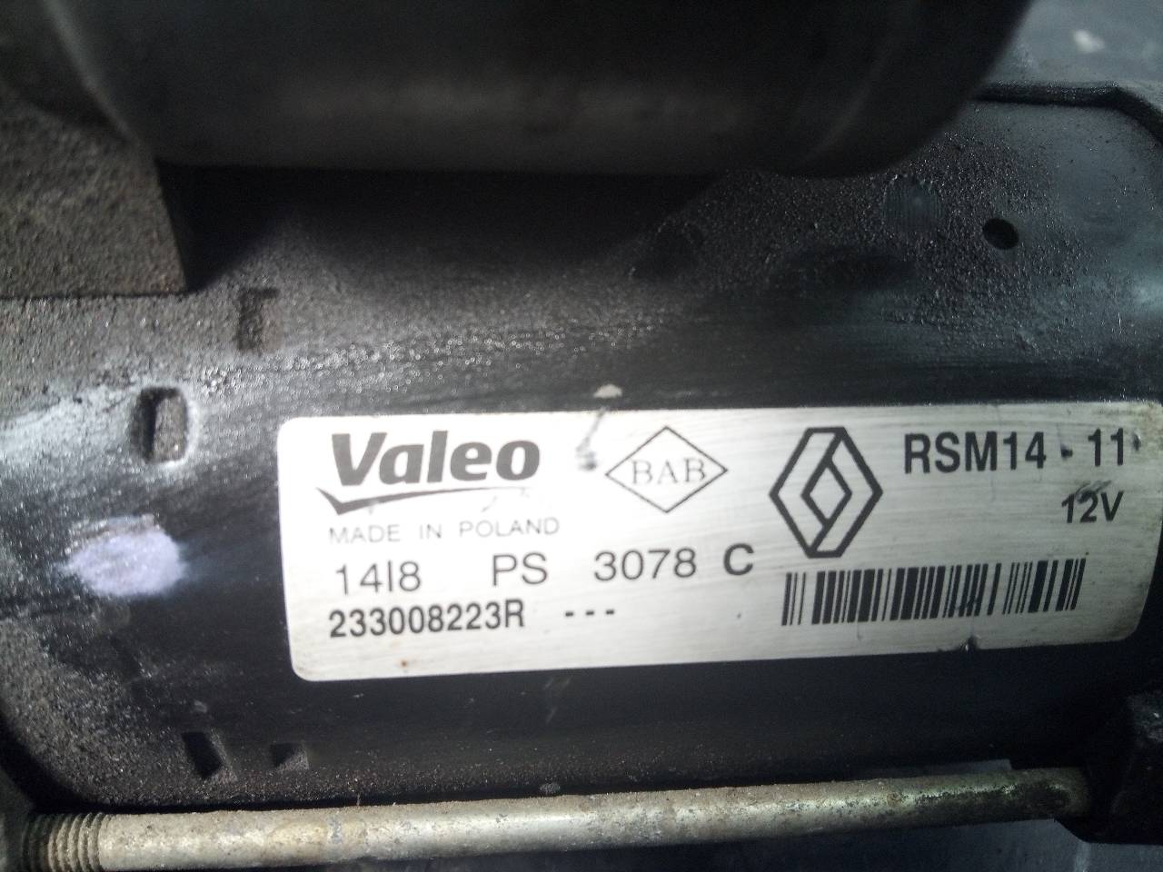 RENAULT Kangoo 2 generation (2007-2021) Starter Motor 233008223R, 233008223R, P3-A7-8-2 21821620