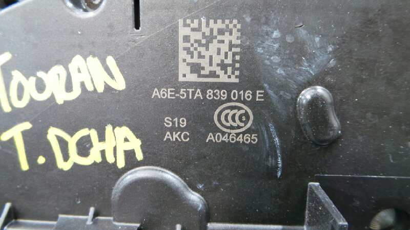 VOLKSWAGEN Touran 3 generation (2015-2023) Rear Right Door Lock 5TA839016E,E1-B6-36-4 25825616