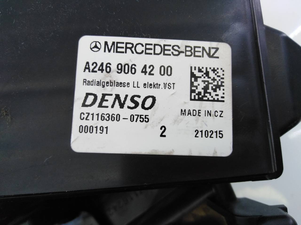 MERCEDES-BENZ A-Class W176 (2012-2018) Нагревательный вентиляторный моторчик салона A2469064200, A2469064100, E3-A1-24-1 18699193