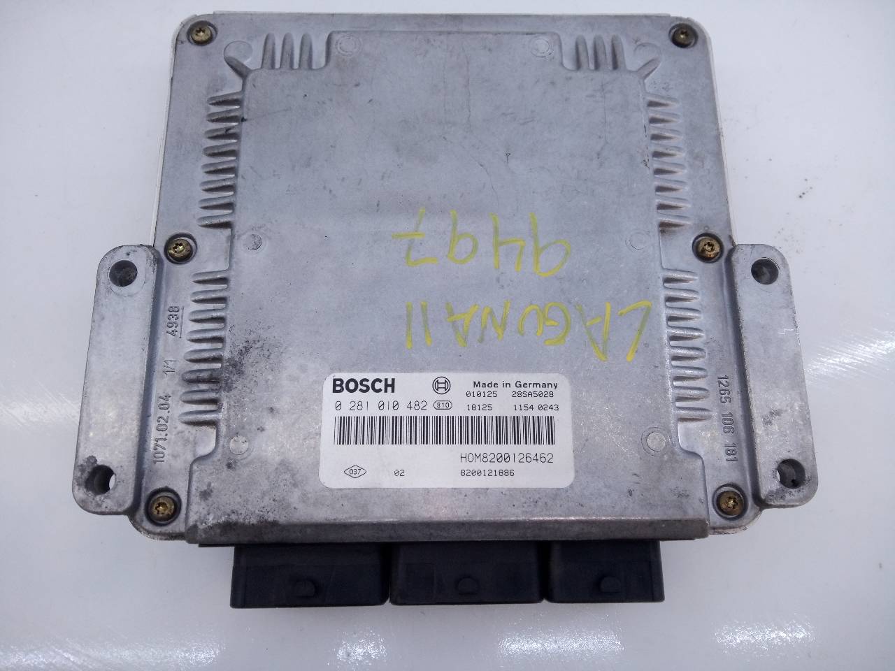 RENAULT Laguna 2 generation (2001-2007) Engine Control Unit ECU 0281010482, 8200126462, E2-A1-38-4 20953850