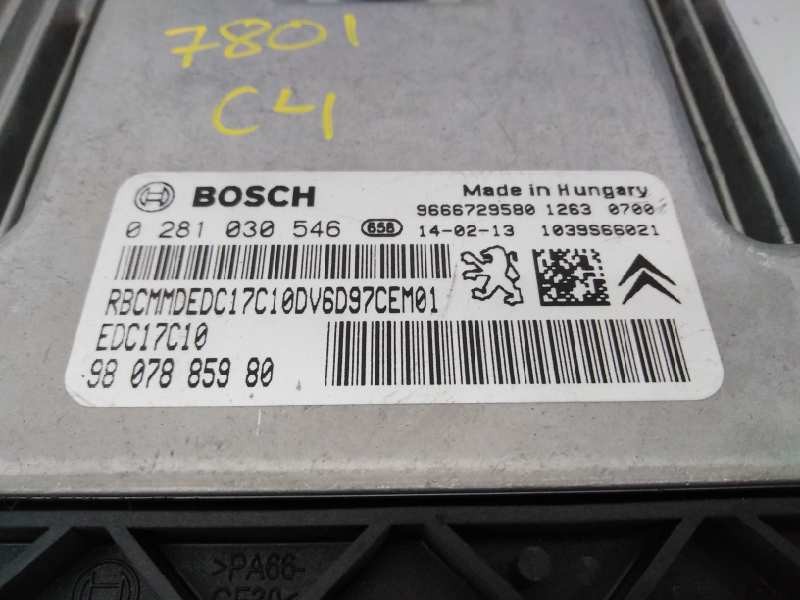 Centralita motor uce 9HP 0281030546 de Citroen C4 lim. 2010-2018 92 CV con 135600 km - pieza usada