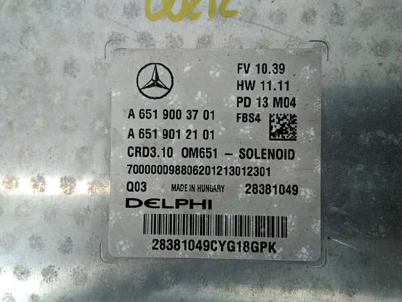 MERCEDES-BENZ E-Class W212/S212/C207/A207 (2009-2016) Engine Control Unit ECU A6519003701, A6519012101, E3-A1-12-3 18566121