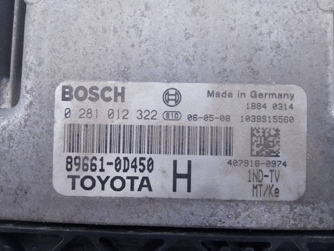 TOYOTA Yaris 2 generation (2005-2012) Variklio kompiuteris 896610D450,E3-B2-40-1 20964234