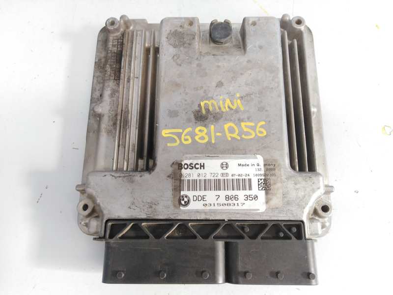 MINI Cooper R56 (2006-2015) Engine Control Unit ECU DDE7806350, 0281012722, E3-A2-49-2 18428756