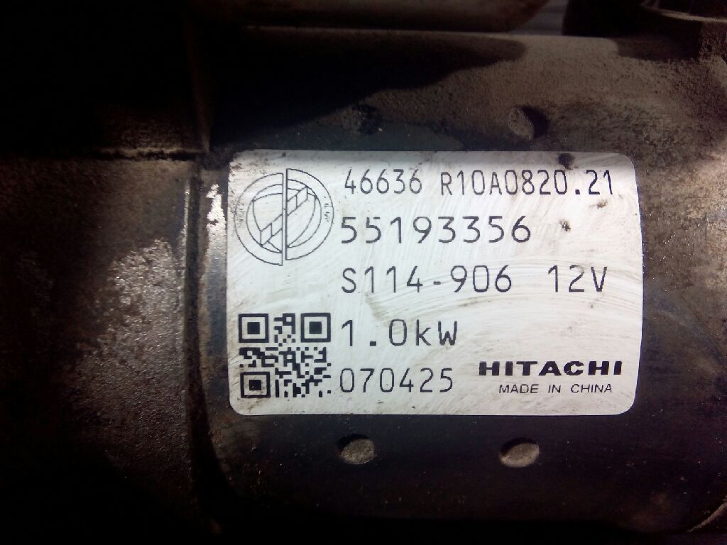 FIAT Bravo 2 generation (2007-2011) Starter Motor 55193356, 070425, P3-A10-15-3 18410330