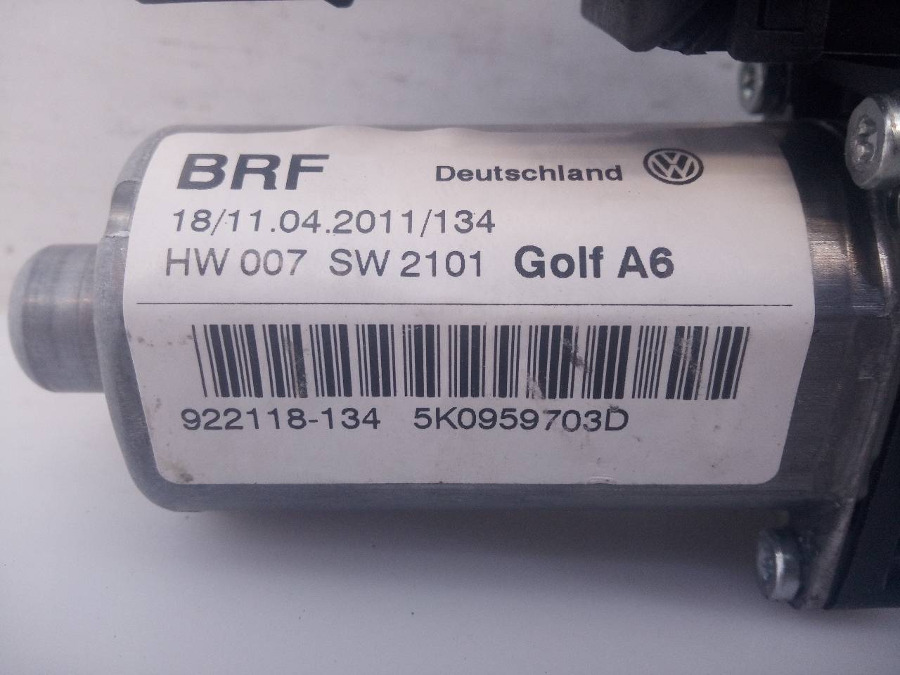 CHEVROLET Golf 6 generation (2008-2015) Bal hátsó ajtó ablakvezérlő motorja 5K0959703D,E1-B6-47-1 20965084