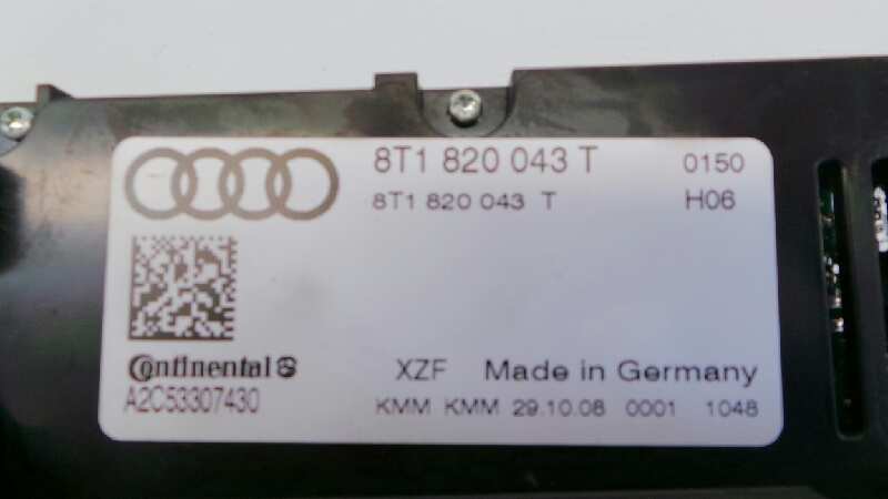 AUDI A6 C6/4F (2004-2011) Klimakontrollenhet 8T1820043T,E1-B6-3-3 18378614