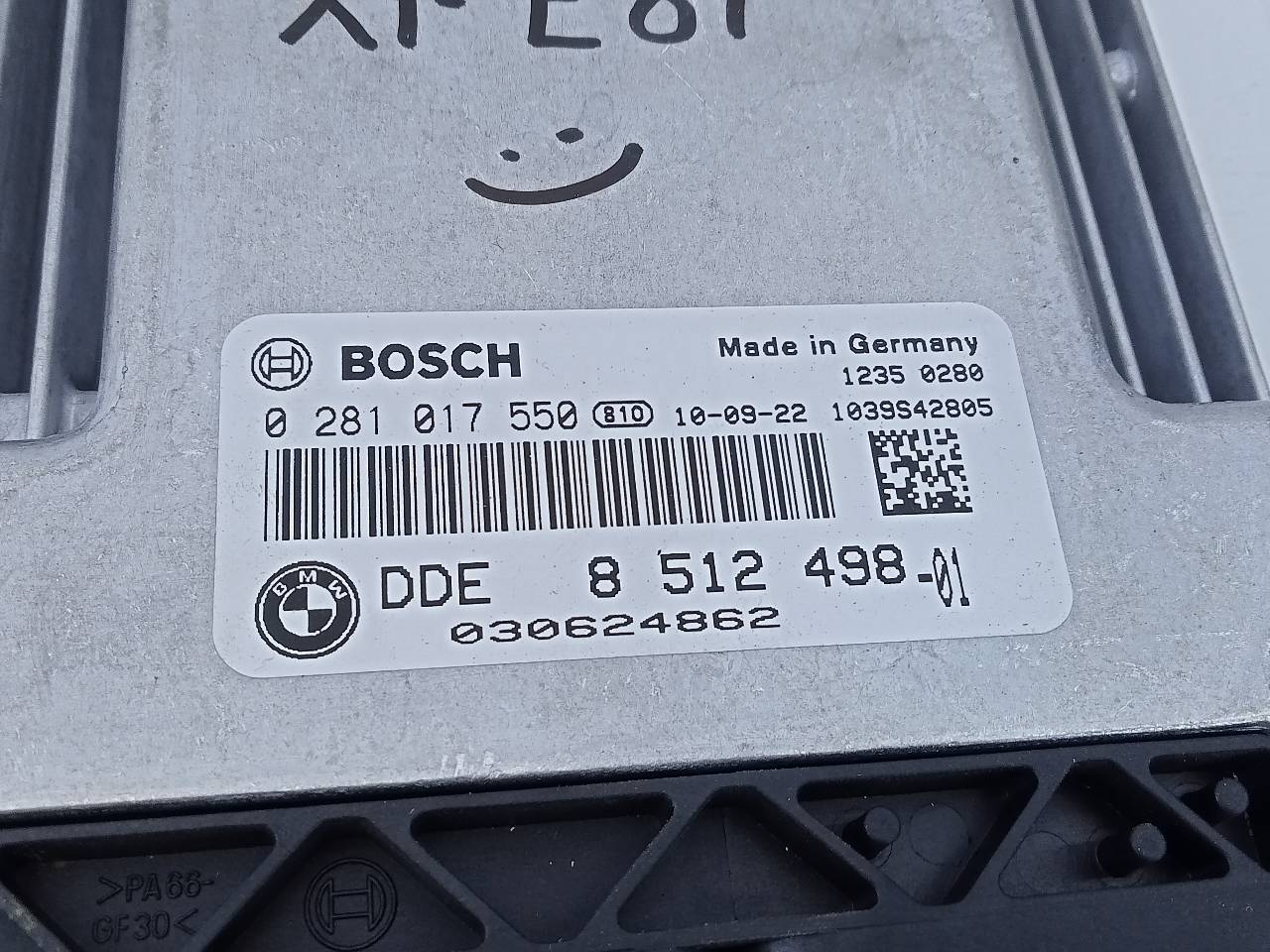 BMW X1 E84 (2009-2015) Engine Control Unit ECU 8512498, 0281017550, E3-A2-31-3 23303082