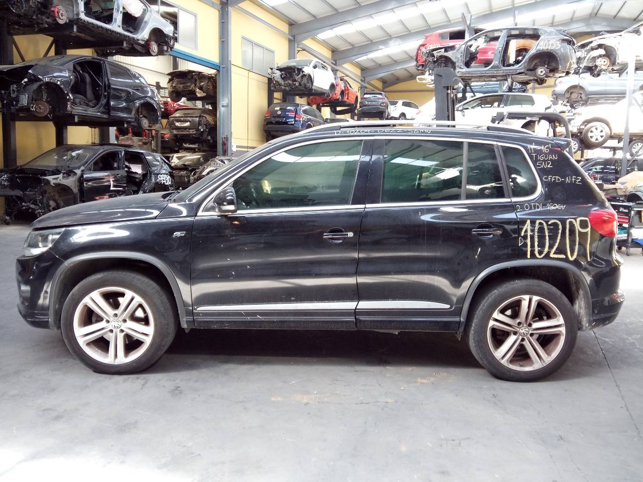 VOLKSWAGEN Tiguan 1 generation (2007-2017) Bal hátsó ajtó ablakvezérlő motorja 5N0959703F,E2-A1-20-1 20962761