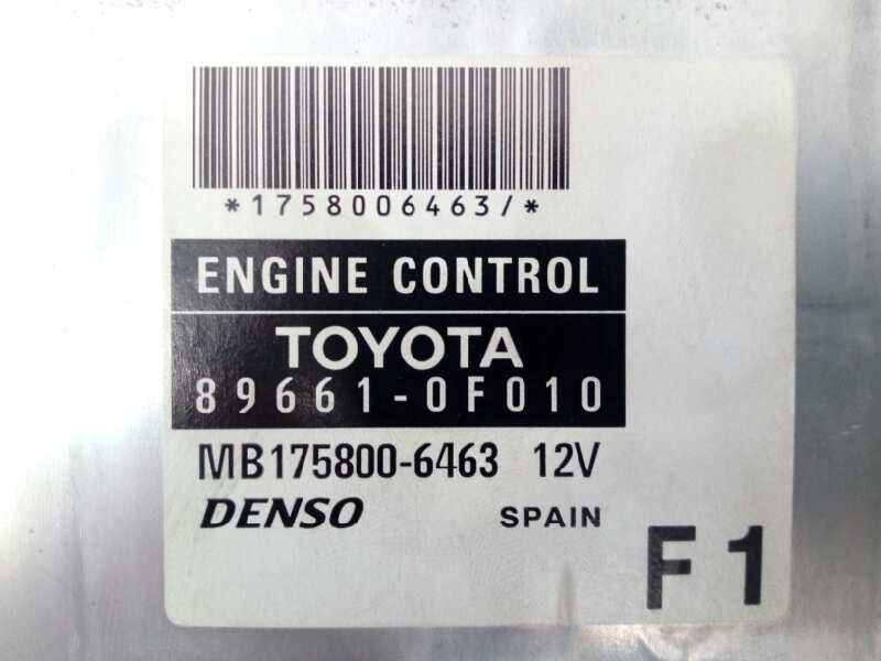 TOYOTA Corolla Verso 1 generation (2001-2009) Блок управления двигателем 896610F010, MB1758006463, E3-B2-19-3 18523081
