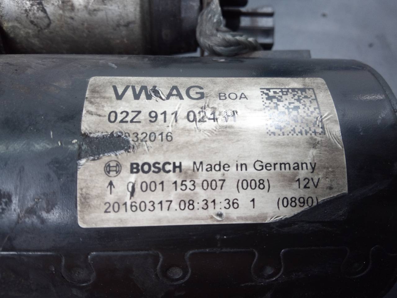 SKODA Rapid 2 generation (1985-2023) Starter Motor 02Z911024H, 0001153007, P3-B8-10-1 21825945