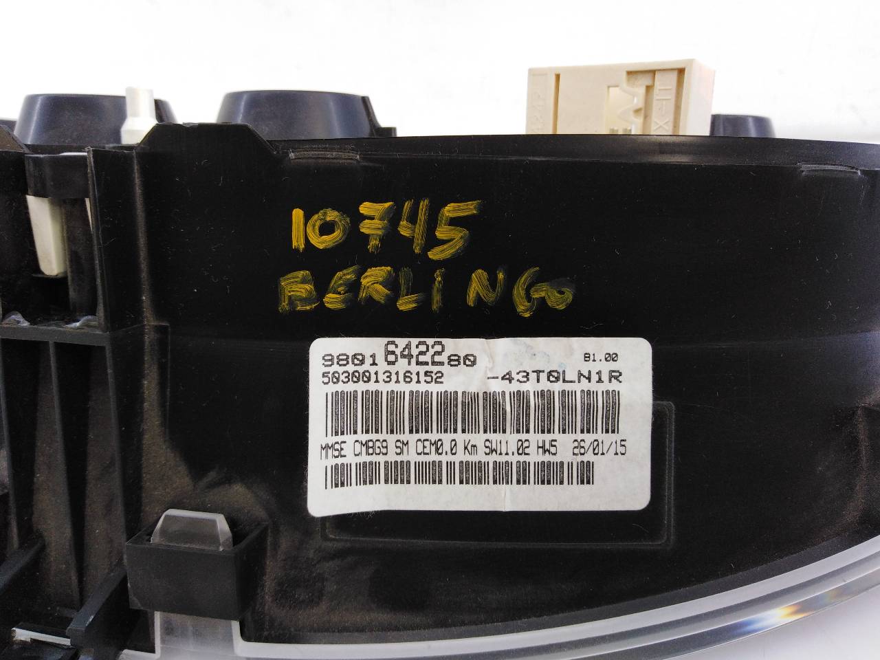 CITROËN Berlingo 2 generation (2008-2023) Speedometer 9801642280,E3-B2-25-3 20961299