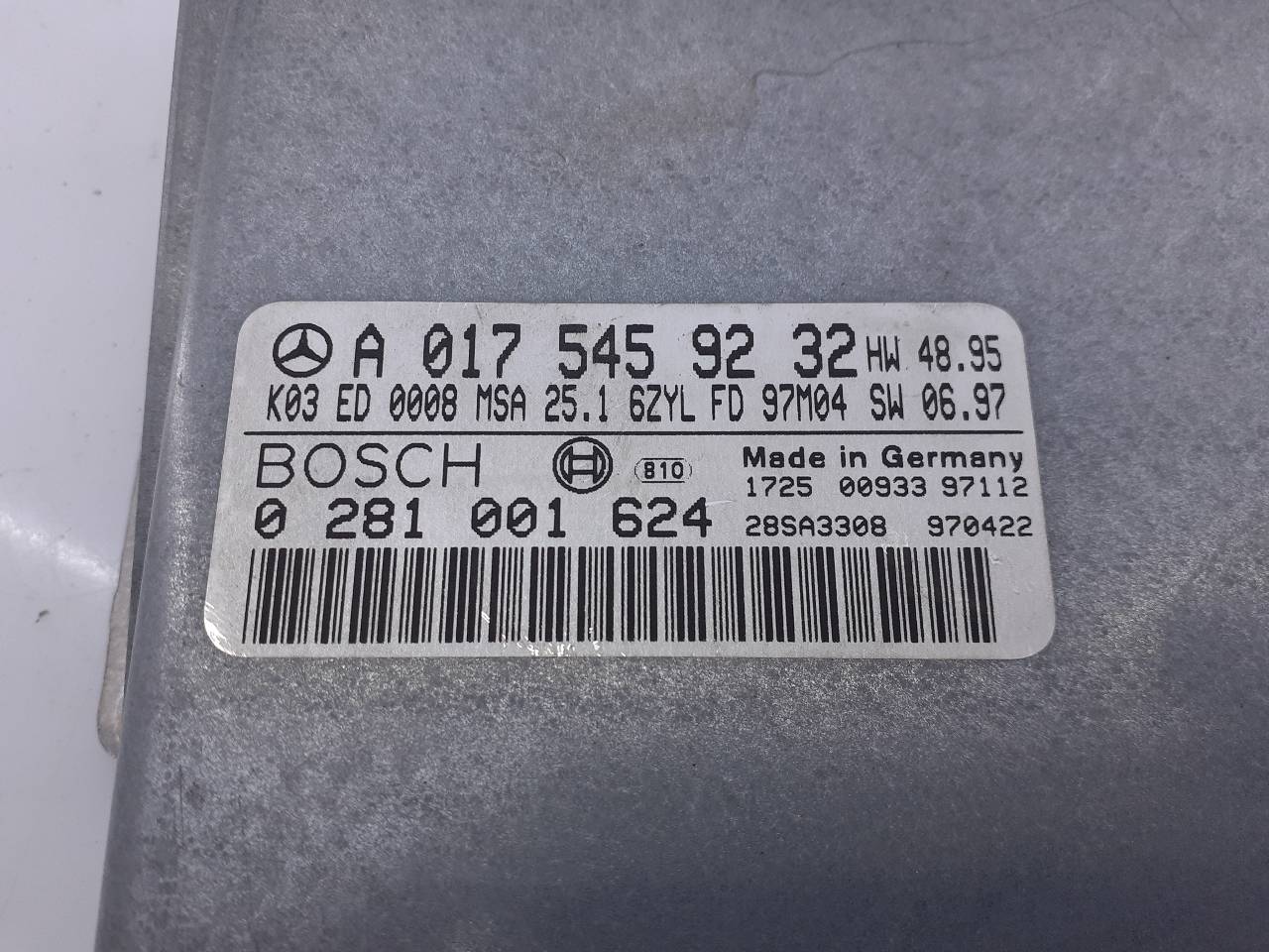 MERCEDES-BENZ E-Class W210 (1995-2002) Μονάδα ελέγχου κινητήρα ECU A0175459232,02981001624,E3-A1-4-3 20956887