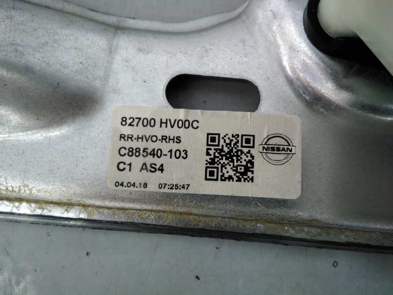 NISSAN Qashqai 2 generation (2013-2023) Aizmugurējo labo durvju logu pacēlājs C88540103,E2-A4-28-2,82700HV00C 18571141