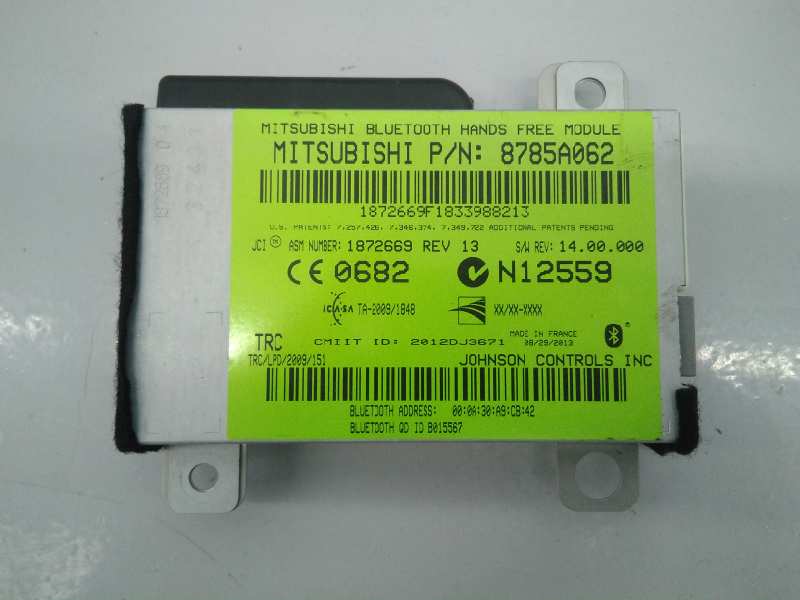 MITSUBISHI ASX 1 generation (2010-2020) Other Control Units 8785A062, 1872669F1833988213, E3-A2-9-5 18469029