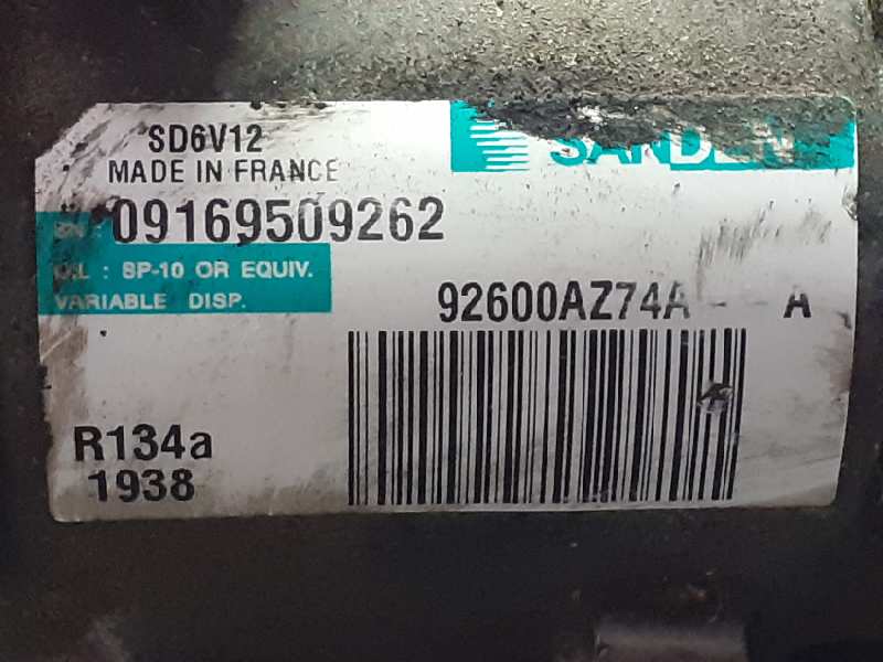 NISSAN NV200 1 generation (2009-2023) Kondicionieriaus siurblys (kompresorius) 92600AZ74A,09169509262,P3-A1-10-4 18603733