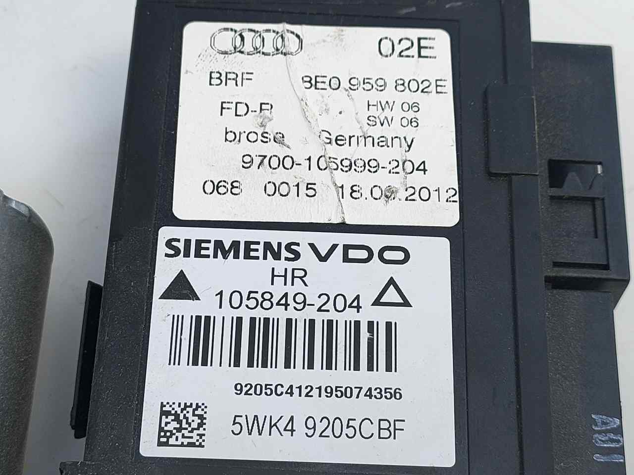 SEAT Exeo 1 generation (2009-2012) Rear Right Door Window Control Motor 8E0959802E, 0130821766, E1-B6-56-1 21797333