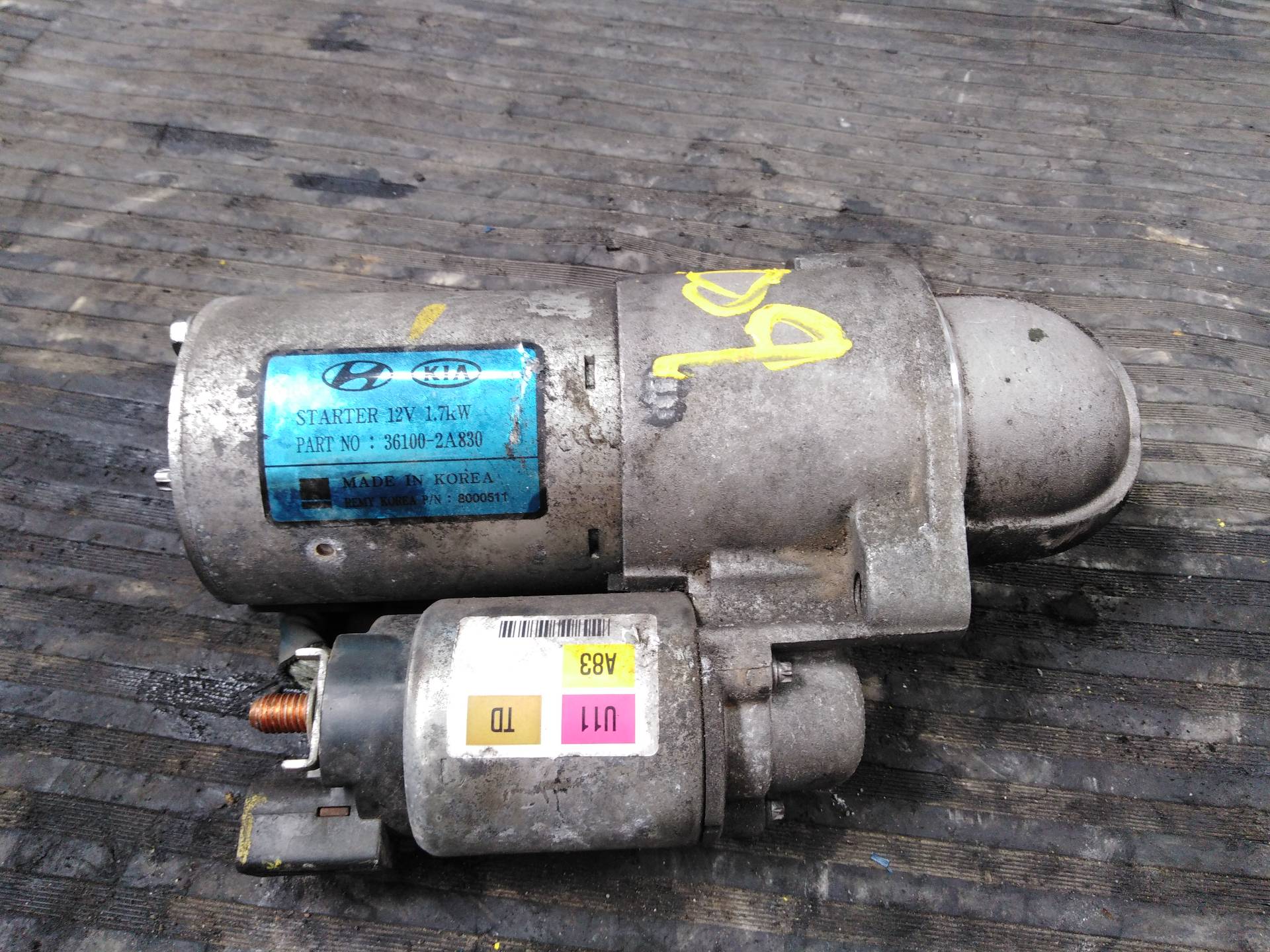 HYUNDAI Tucson 3 generation (2015-2021) Starter Motor 361002A830,P3-A7-3-2 18730551