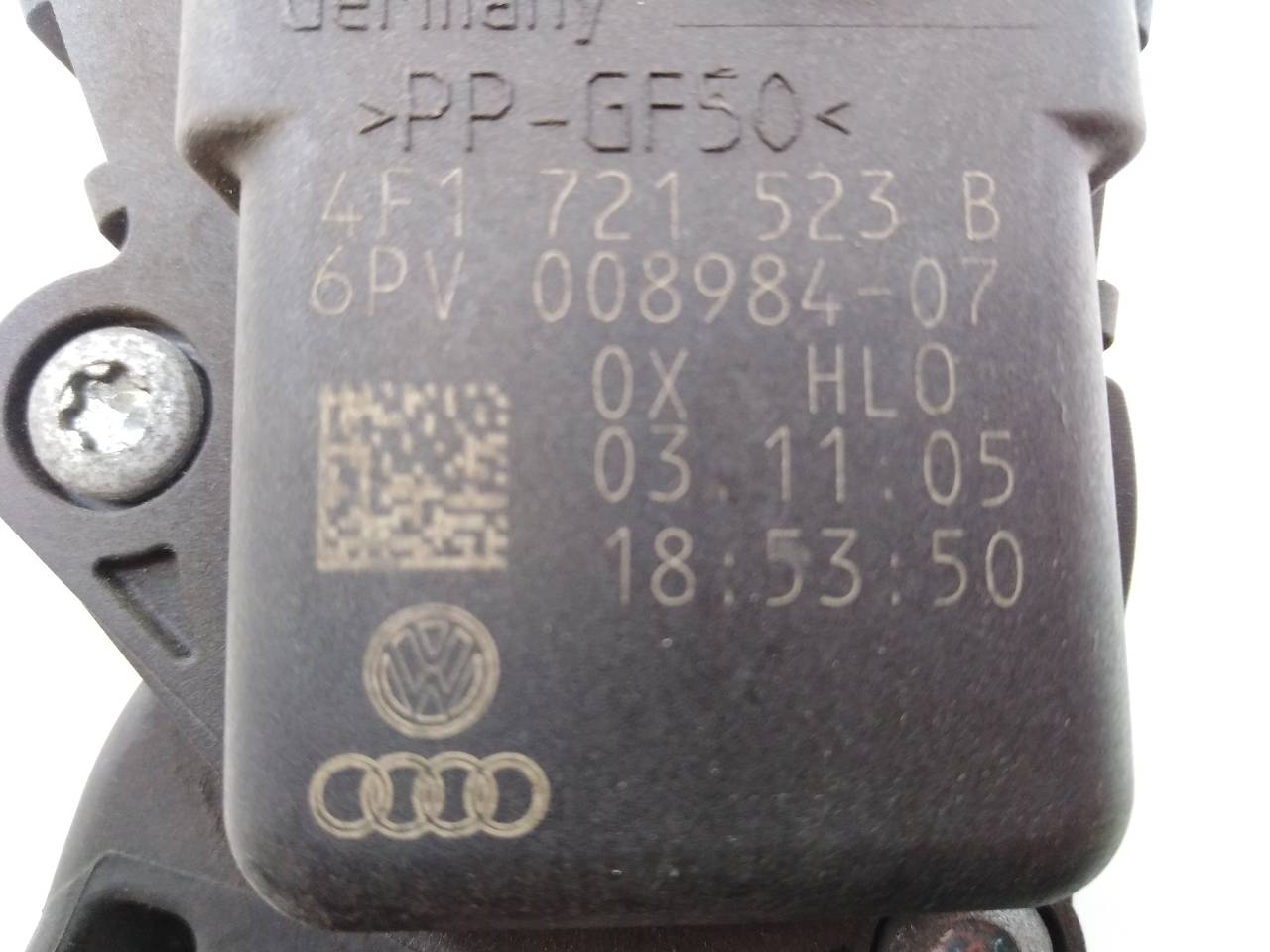 AUDI A6 C6/4F (2004-2011) Akseleratora / gāzes pedālis 4F1721523B, 6PV00898407, E2-A1-17-7 18680040