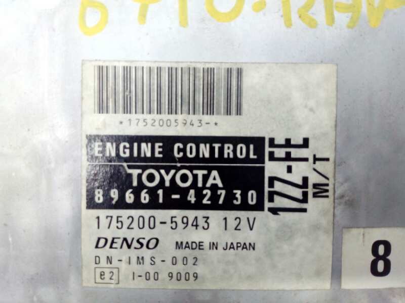 TOYOTA RAV4 2 generation (XA20) (2000-2006) Motorkontrollenhet ECU 8966142730, 1752005943, E3-B2-19-2 18516548