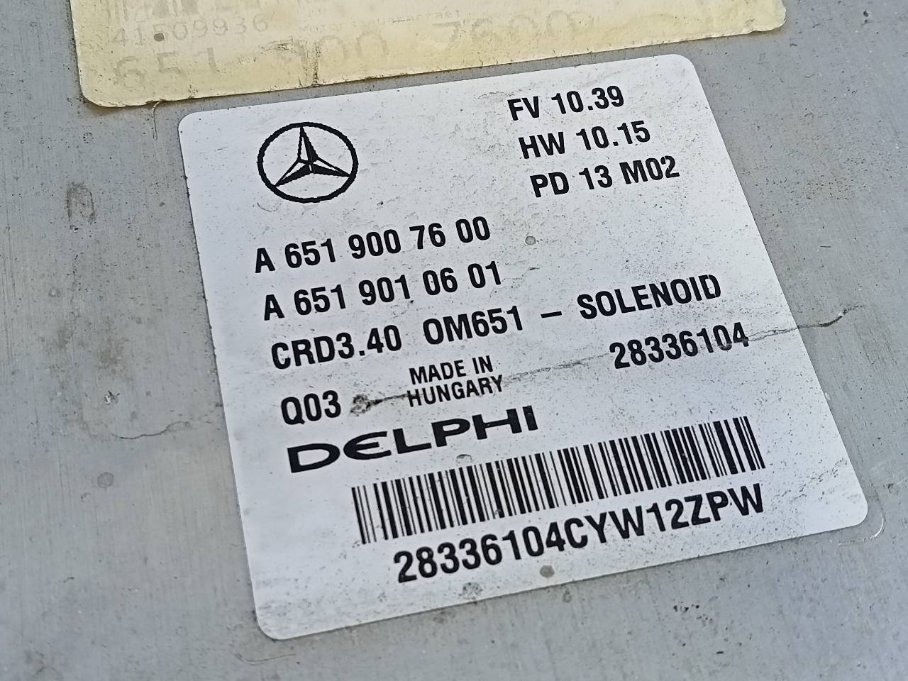 MERCEDES-BENZ B-Class W246 (2011-2020) Engine Control Unit ECU A6519007600,E3-A1-9-7 21800713