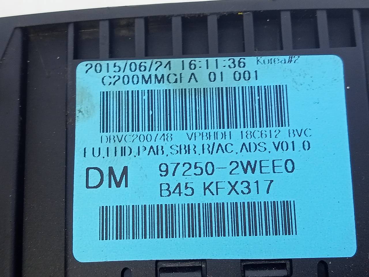 HYUNDAI Santa Fe DM (2012-2020) Ilmastonhallintayksikkö 972502WEE0+B45KFX317,E3-A3-44-4 26272850