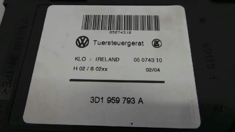 VOLKSWAGEN Touareg 1 generation (2002-2010) Motor regulator geam ușă stânga față 3D1959793, E2-B6-7-2 18404989