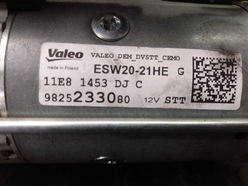 PEUGEOT 3008 2 generation (2017-2023) Starter Motor 9825233080, 11E81453DJC, P3-B7-15-2 24292843