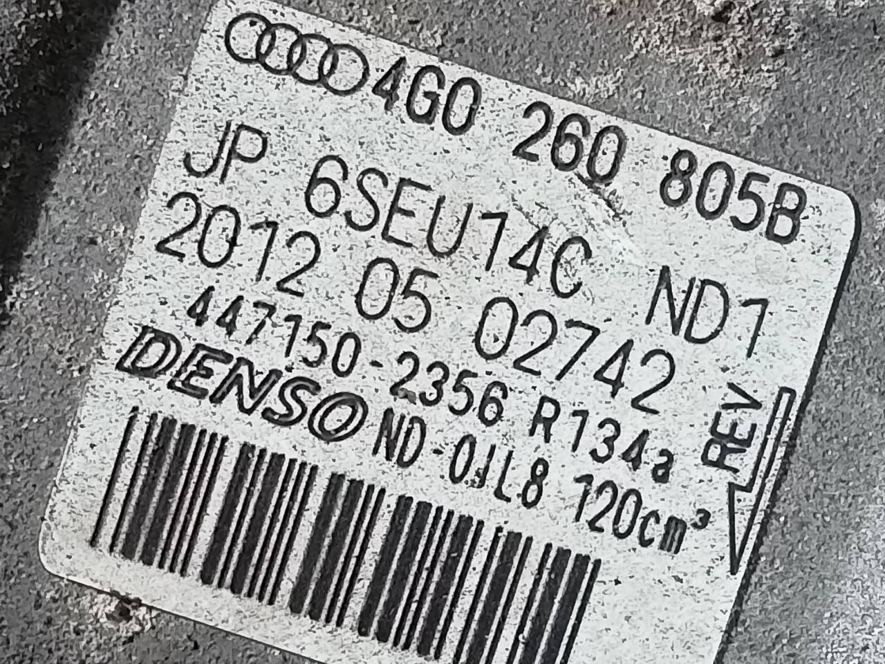AUDI A6 C7/4G (2010-2020) Kondicionieriaus siurblys (kompresorius) 4G0260805B, P3-A3-8-1 24451954