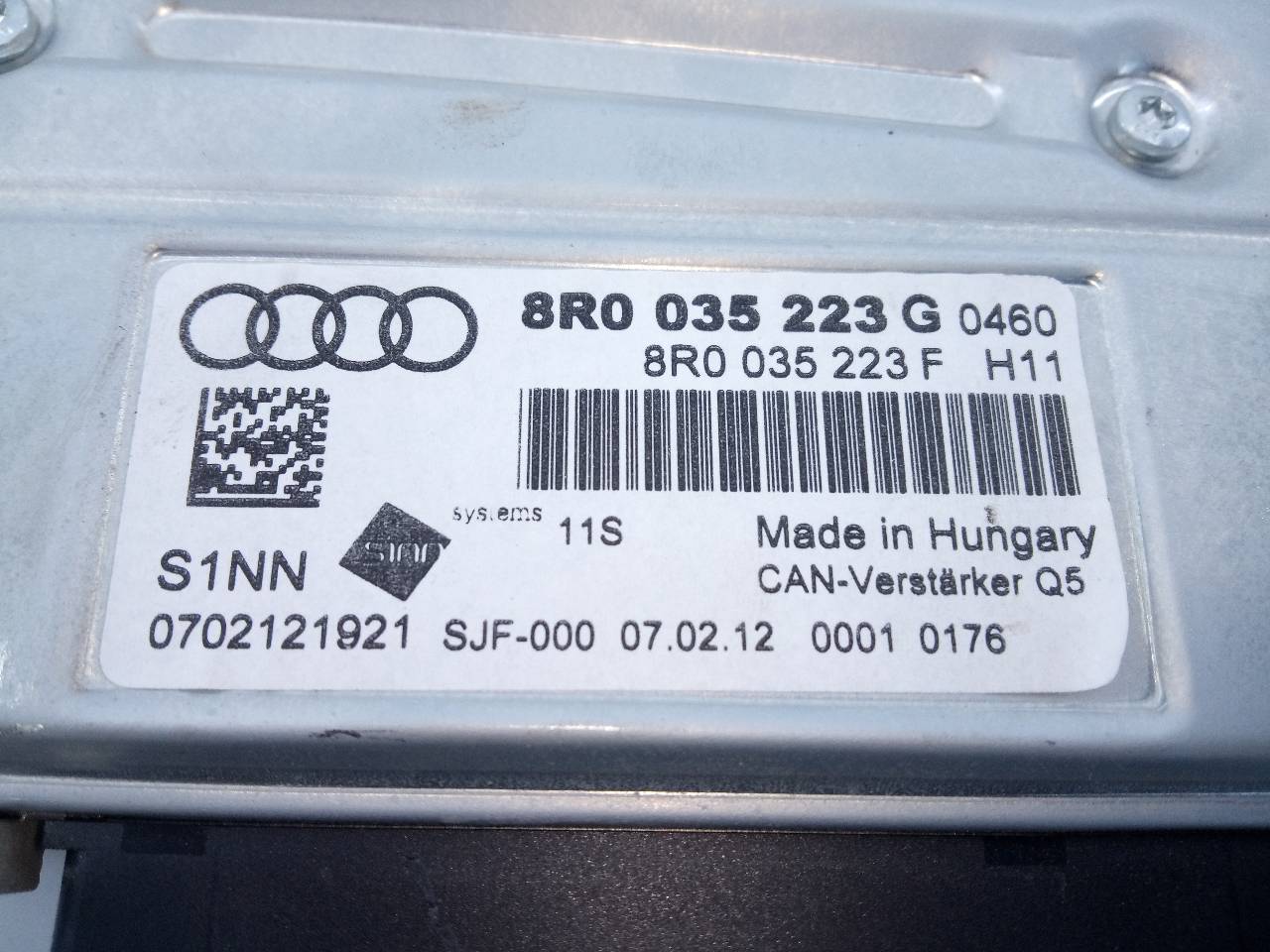 AUDI A6 C6/4F (2004-2011) Other Control Units 8R0035223G, 8R0035223F, E2-A1-45-3 20946603