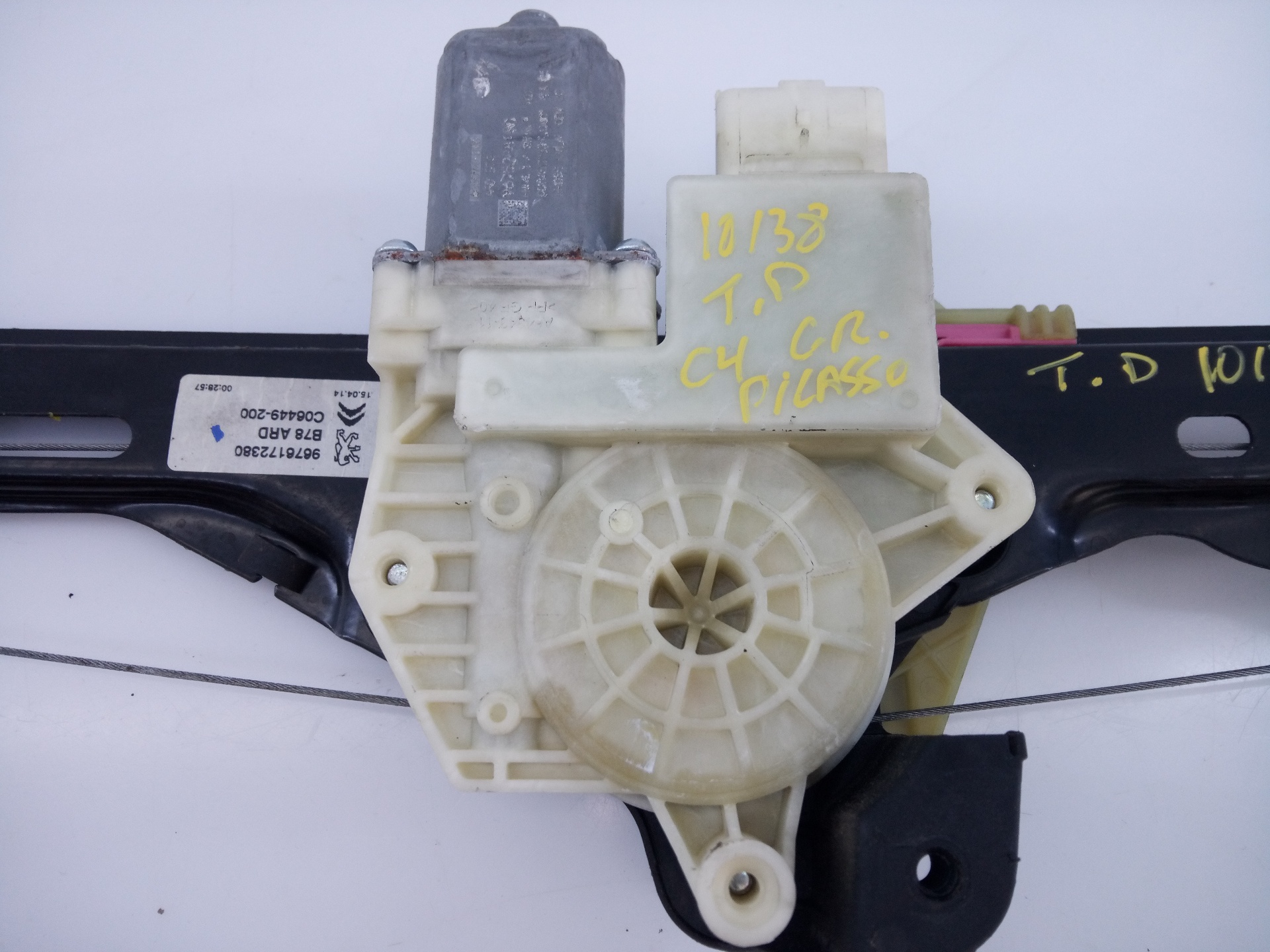 CITROËN C4 Picasso 2 generation (2013-2018) Rear Right Door Window Regulator 9676172380, E1-A4-16-1 24047104