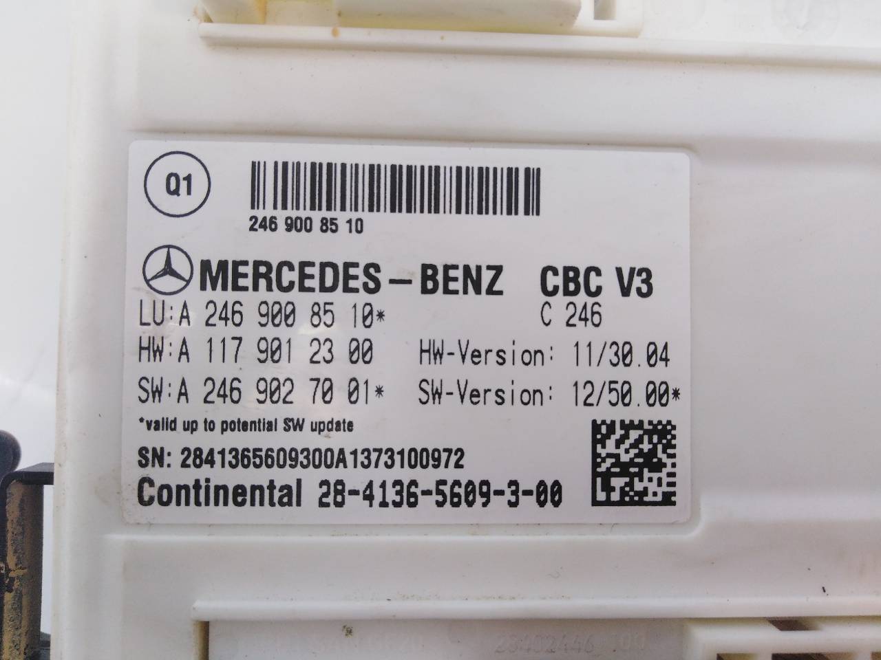 MERCEDES-BENZ A-Class W176 (2012-2018) Other Control Units A2469027001, E3-A1-10-7 18751121