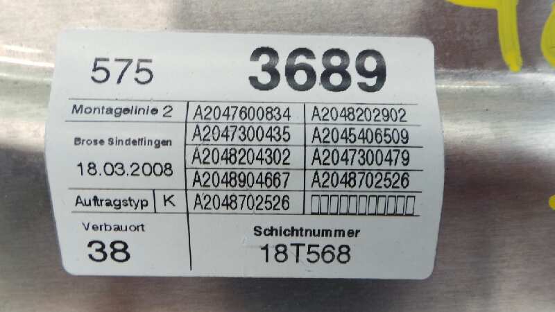 MERCEDES-BENZ C-Class W204/S204/C204 (2004-2015) Aizmugurējo labo durvju logu pacēlājs 2047600834, P2-B4-9 18380445