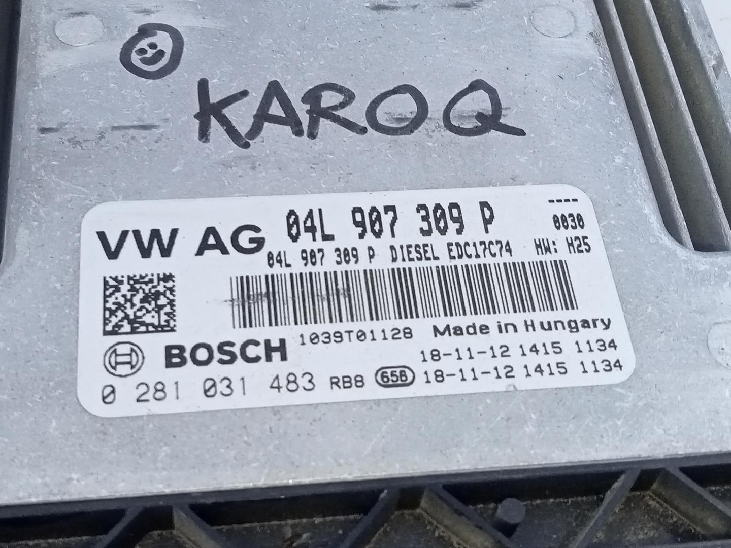 SKODA Karoq 1 generation (2017-2024) Блок управления двигателем 04L907309P, 0281031483, E2-A1-45-3 24075347