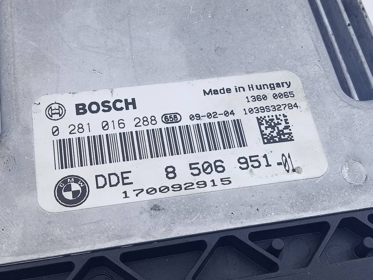 BMW 5 Series E60/E61 (2003-2010) Motorkontrolenhed ECU 0281016288,850685101,E3-A2-24-2 20960080