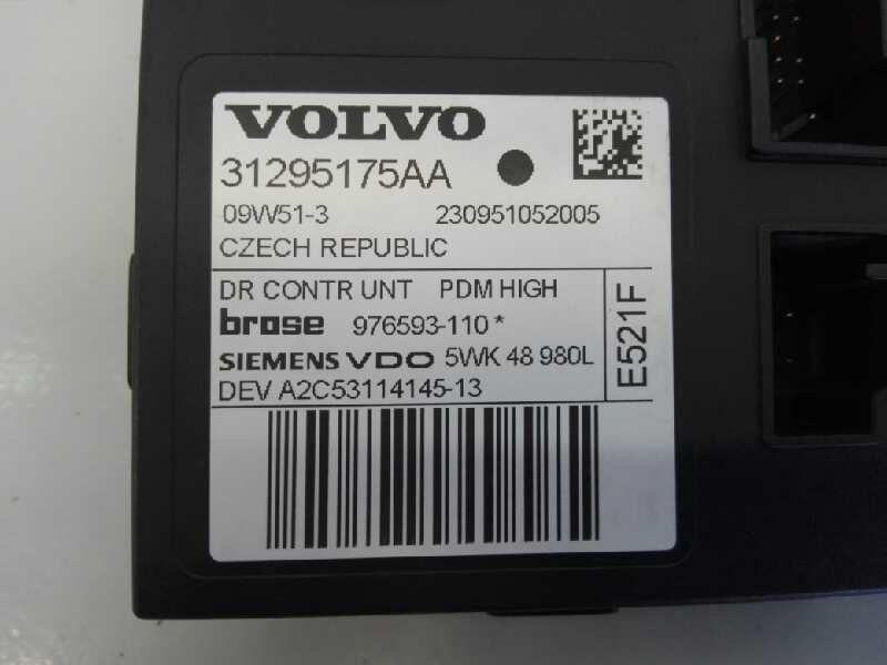 VOLVO S40 2 generation (2004-2012) Priekšējo labo durvju logu pacelšanas motorīts 31295175AA, 230951052005, E1-A5-4-1 18448390