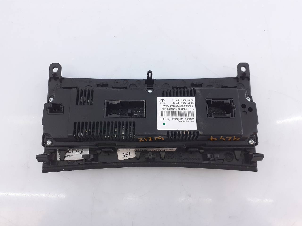 MERCEDES-BENZ E-Class W212/S212/C207/A207 (2009-2016) Climate  Control Unit A2129004100, A2128300285, E3-A1-3-1 18738397