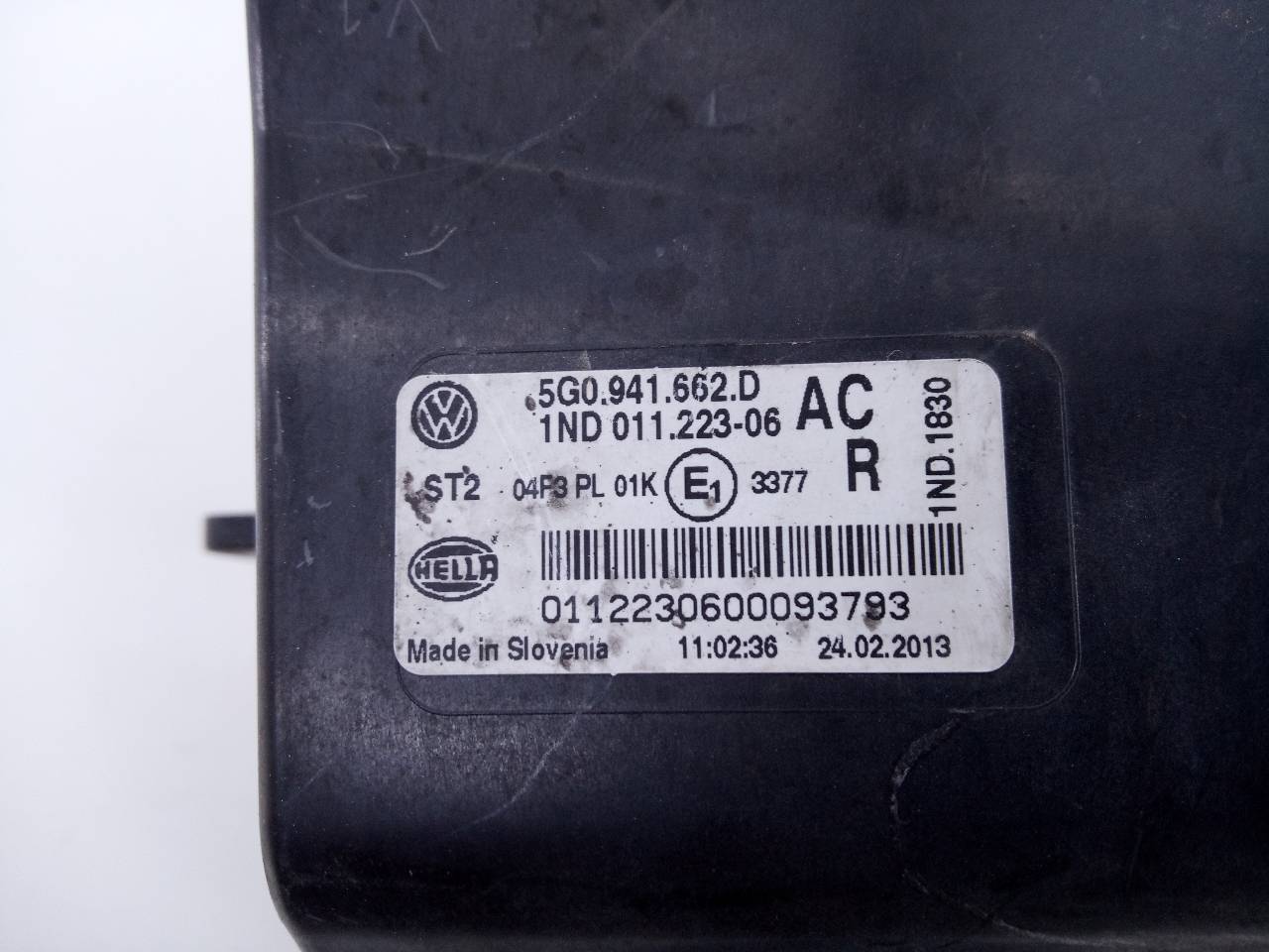 VOLKSWAGEN Golf 7 generation (2012-2024) Far proiector ceață față dreapta 5G0941662D, 1ND01122306, E1-B6-51-1 20621419