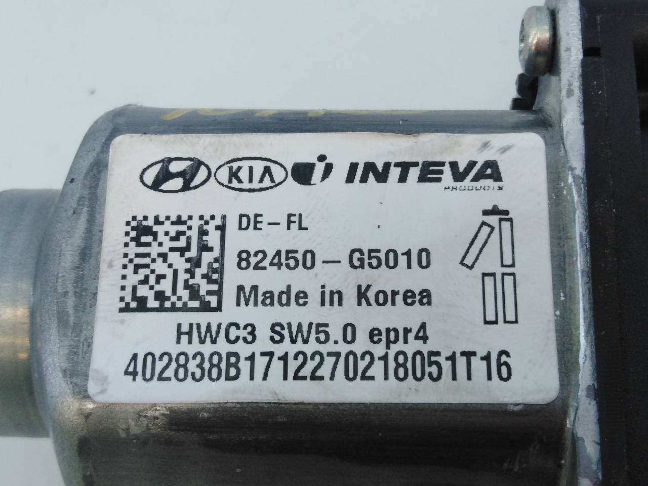 KIA Niro 1 generation  (2016-2022) Front Left Door Window Regulator Motor 82450G5010,E2-B5-5-2 18713497