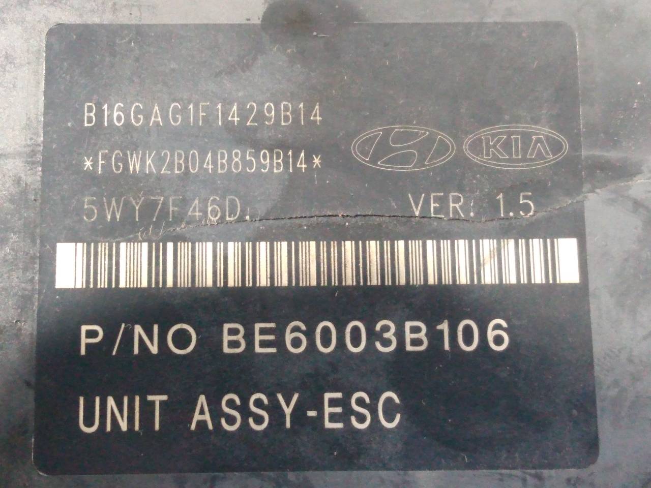 HYUNDAI Tucson 3 generation (2015-2021) ABS blokas B16GAG1F1429B14,P3-A8-10-5,589202Y350 18767149