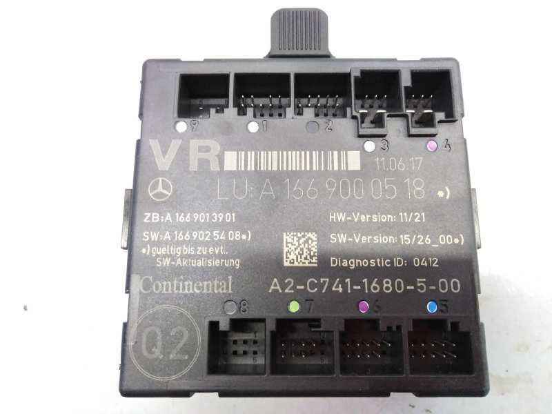 MERCEDES-BENZ A-Class W176 (2012-2018) Front Right Door Control Unit A1669000518, E3-A1-3-6 18413841