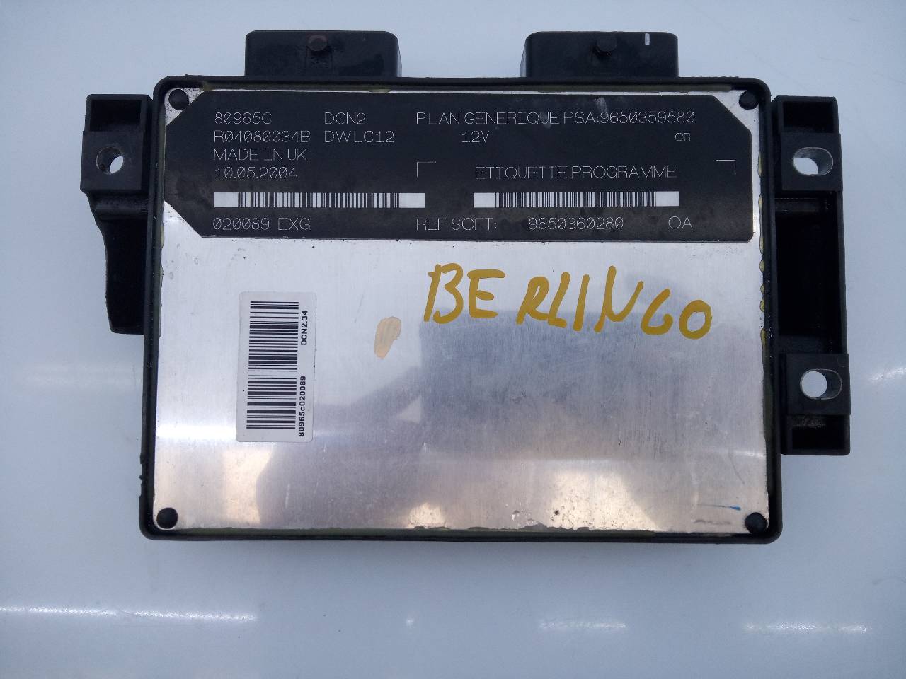 CITROËN Berlingo 1 generation (1996-2012) Блок керування двигуном ECU 9650360280,9650360280,E3-B2-26-1 26486435